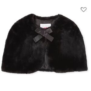 Children’s Place Faux Fur Black Cape(Size L 10/12)